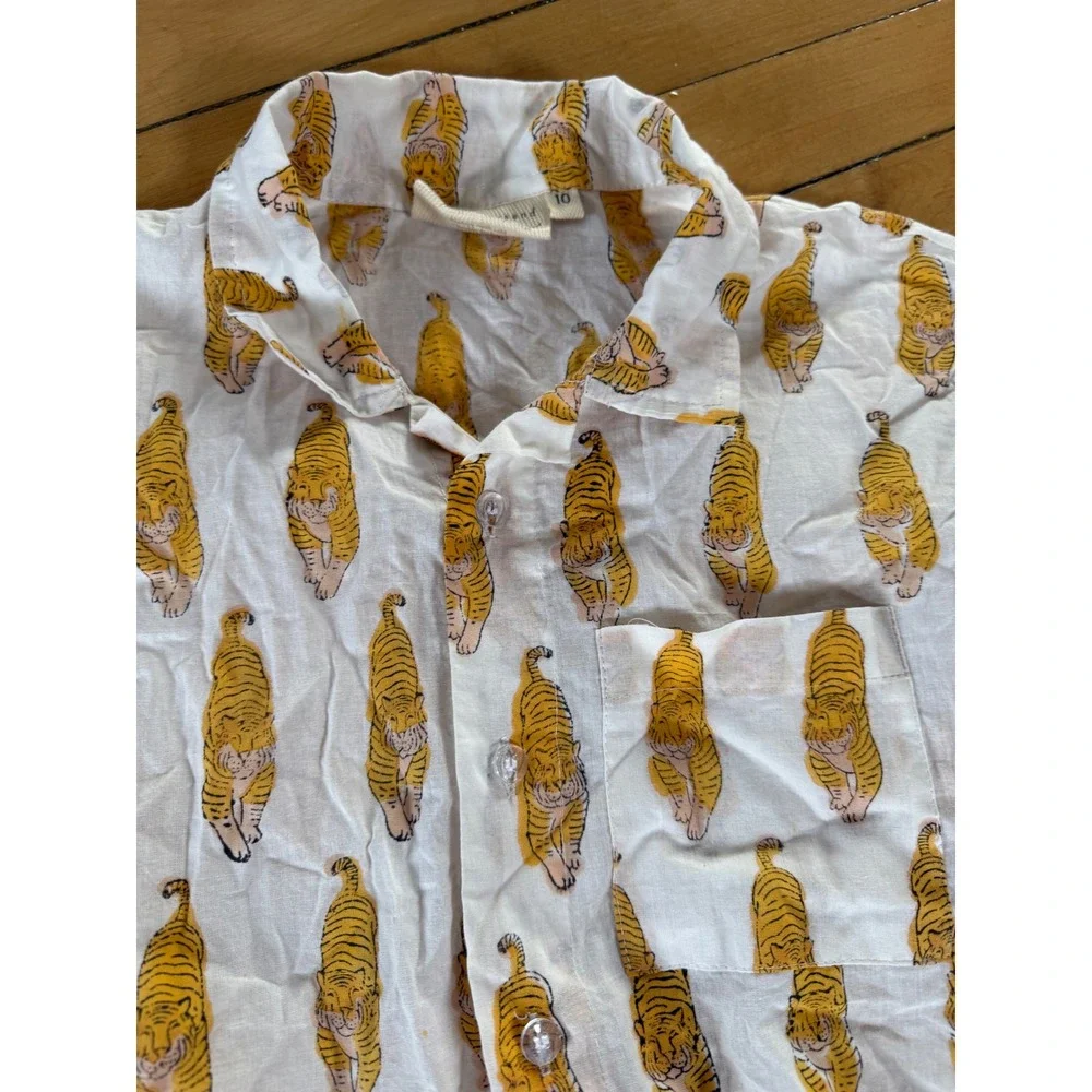 Eight Thousand Miles tiger two piece pajama set youth lightweight‎ comfort